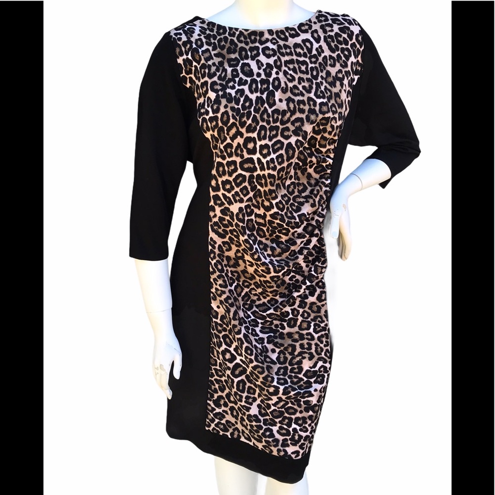 Avenue Black Leopard Dress